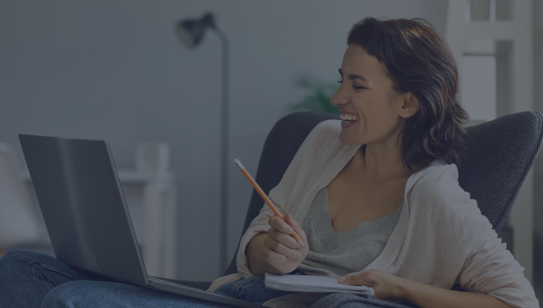 Psychiatrist conducting an online psychiatric evaluation via secure video