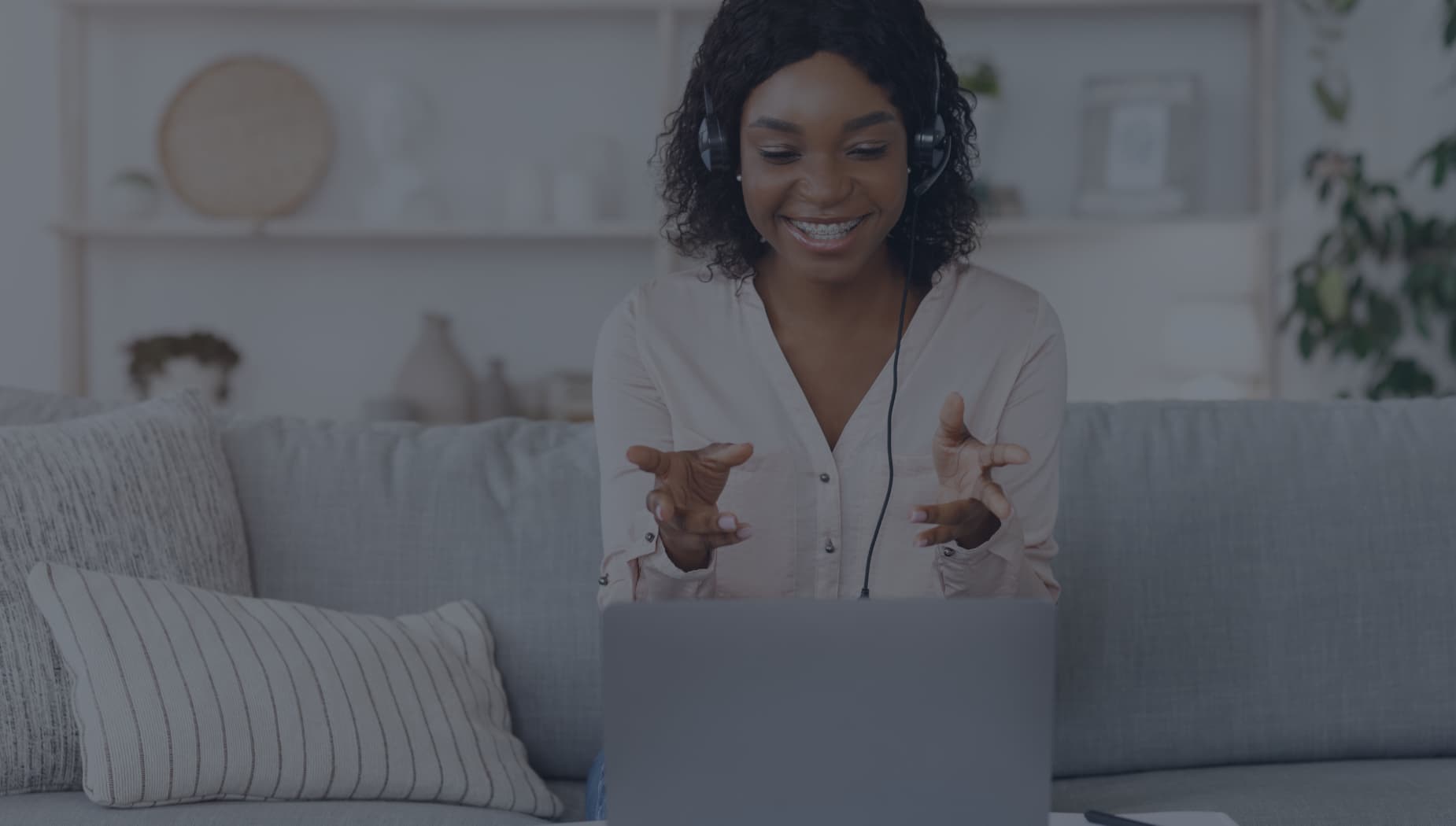 Psychiatrist conducting an online medication management appointment