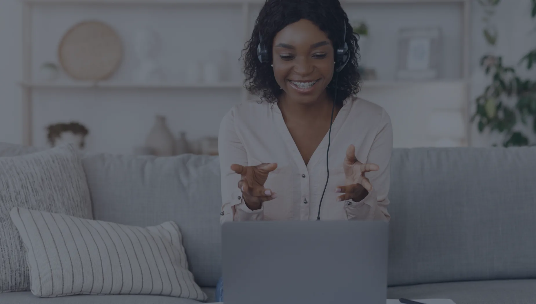 Psychiatrist conducting an online medication management appointment
